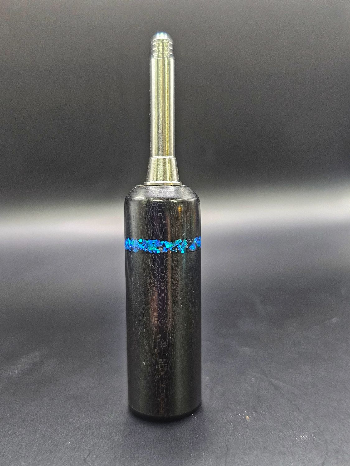 Gaboon ebony with Caribbean blue opal inlay