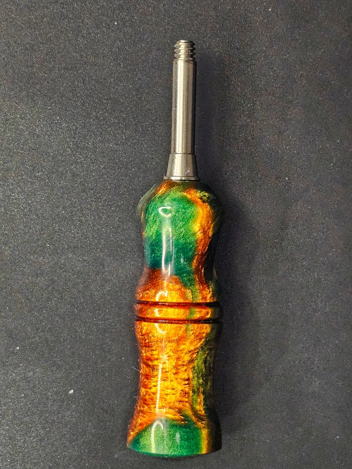 Green/gold pearl resin handle