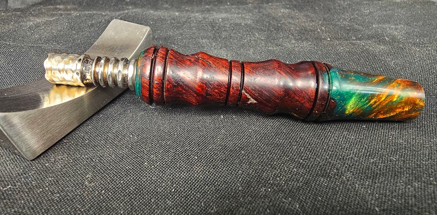 Manzanita burl/resin stem