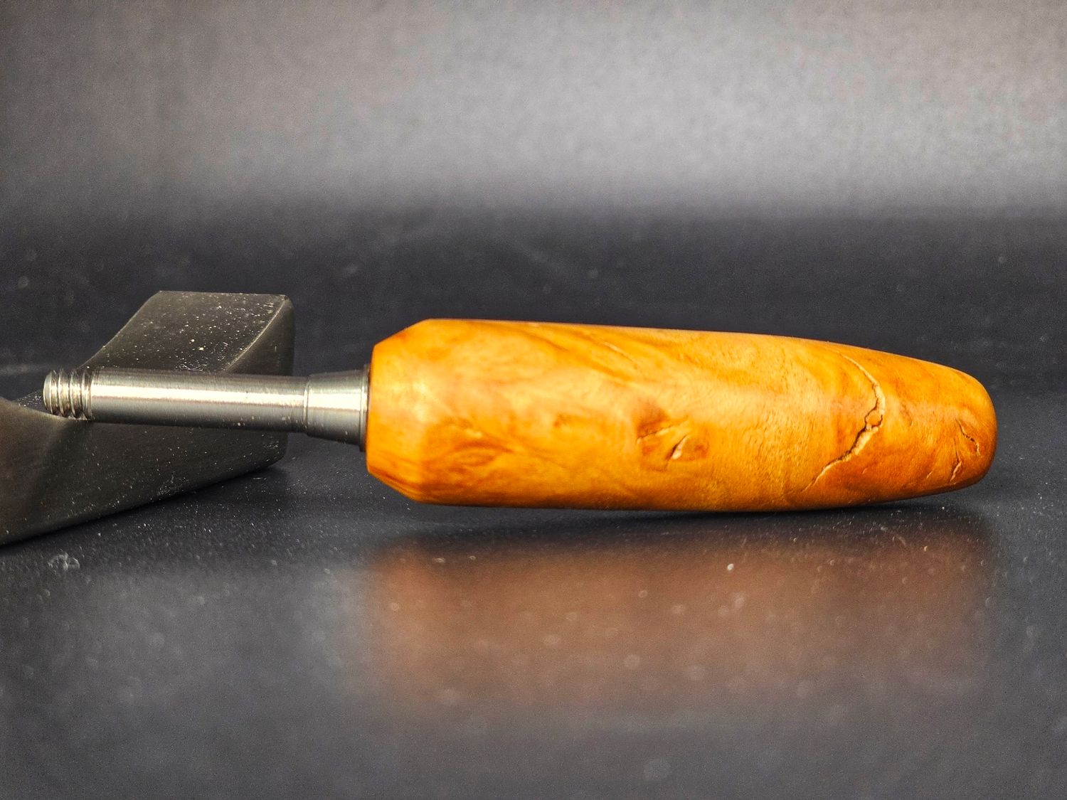 Yellow box Burl handle