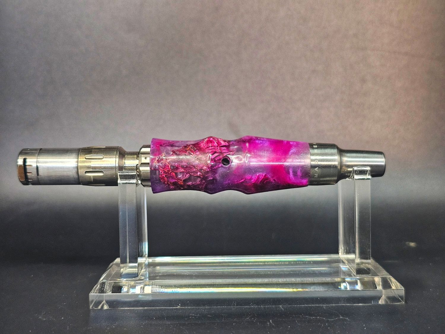 Prickly pear cactus w/purple swirl resin