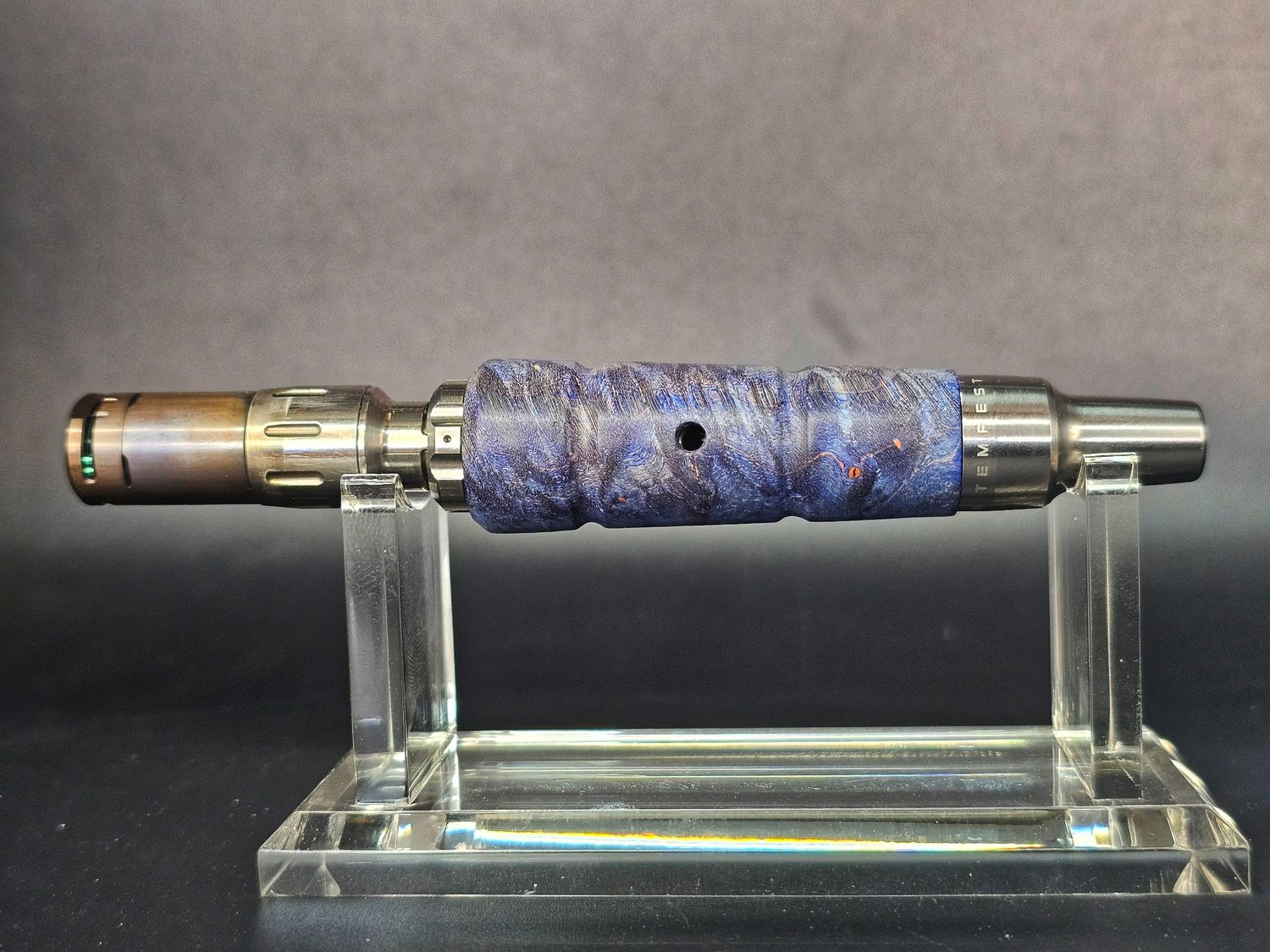 Maple Burl blue dyed/stabilized