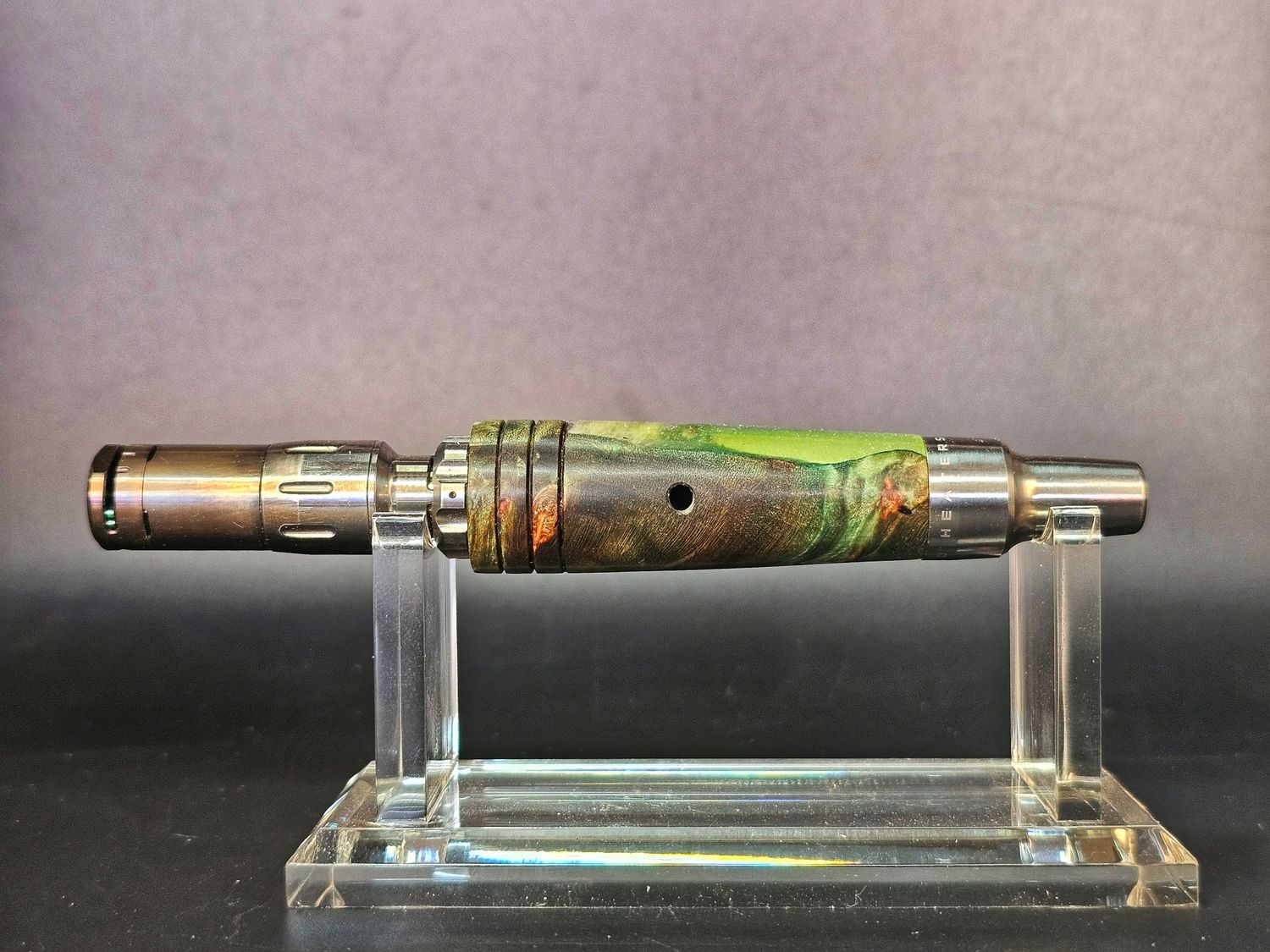 Maple burl/green resin