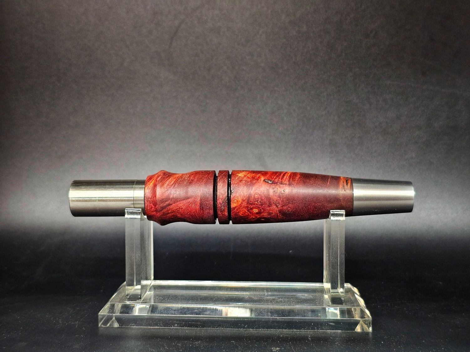 Red dyed maple Burl w/ 6061 mp
