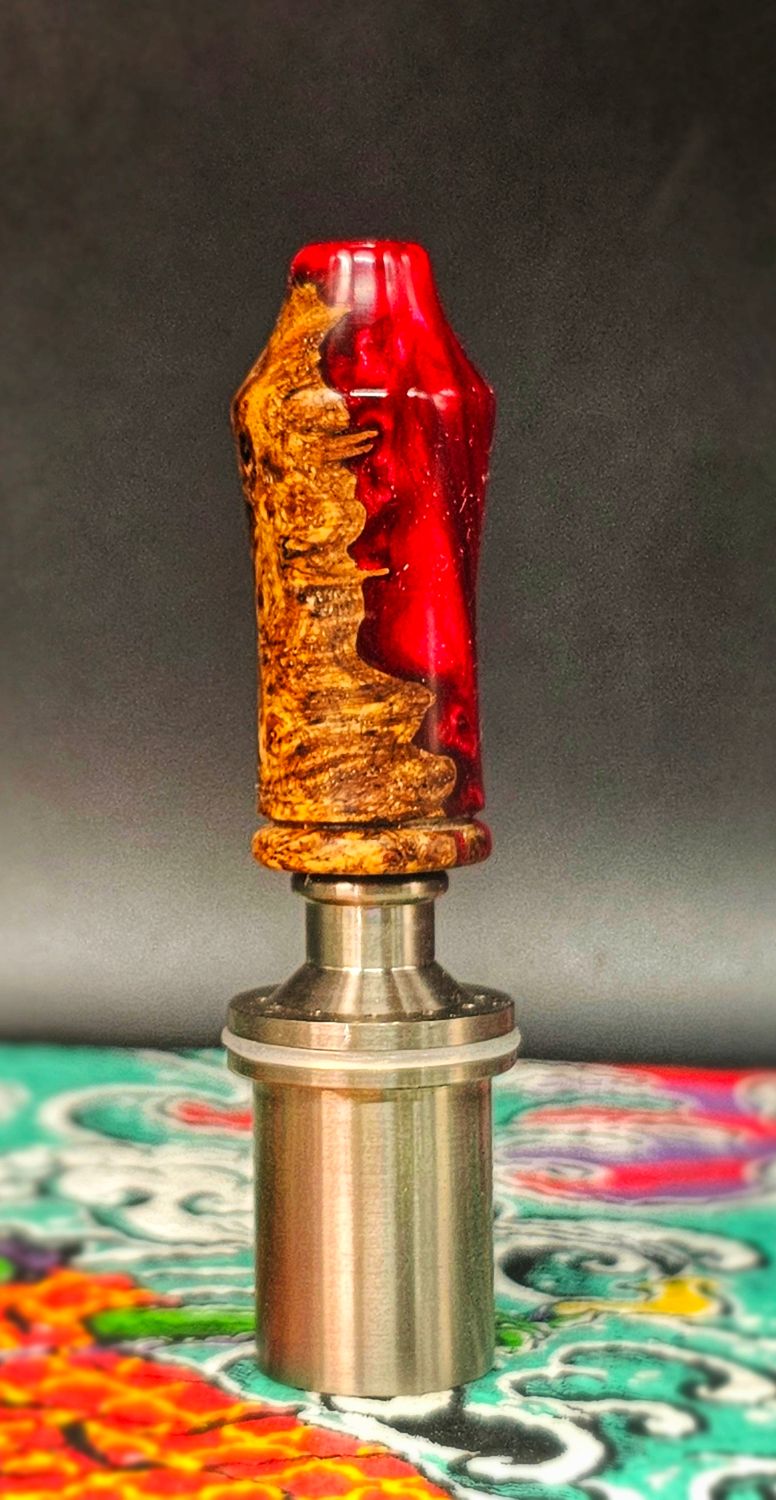 Chechen Burl w/red resin