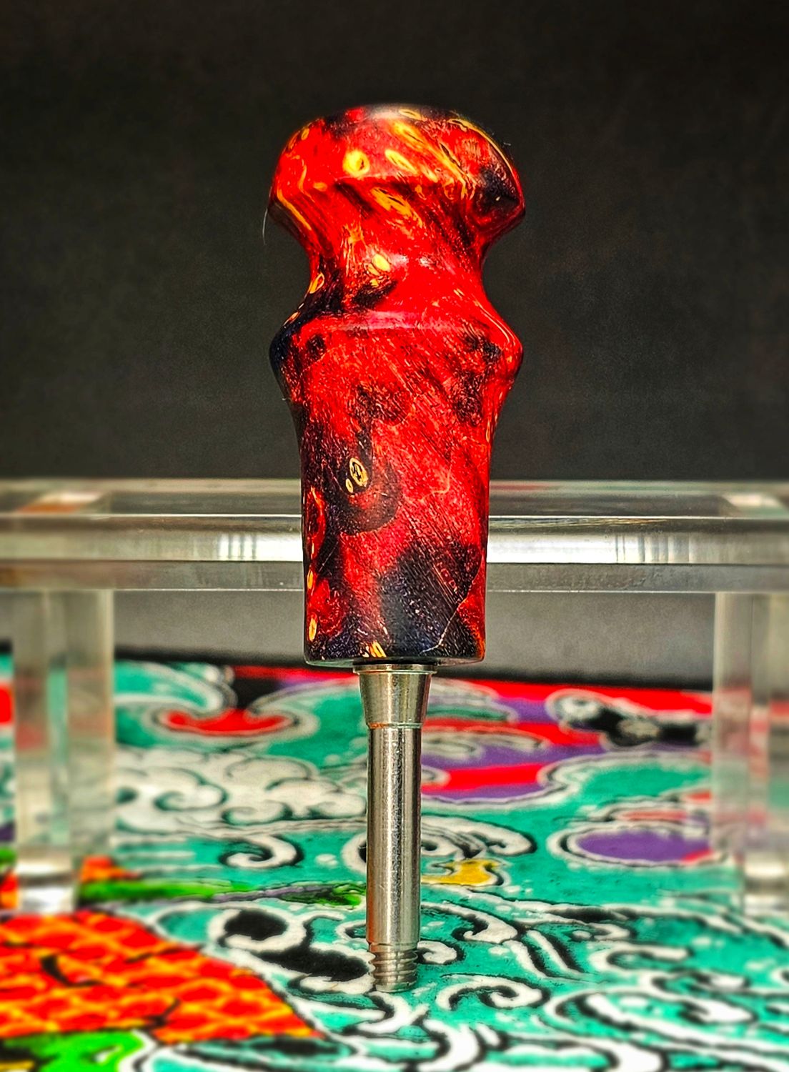 Dyed box elder Burl