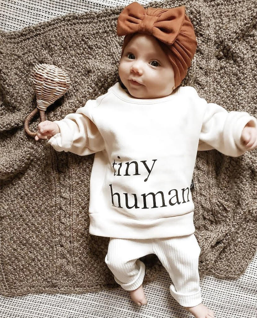 Tiny Human Sweater, Color: Natural, Size: 0-3M