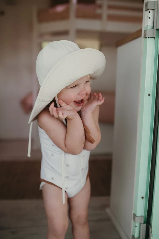 Floppy Hat Swim - Ivy, Cocoa, Pale Pink, Marsala &amp; Mauve
