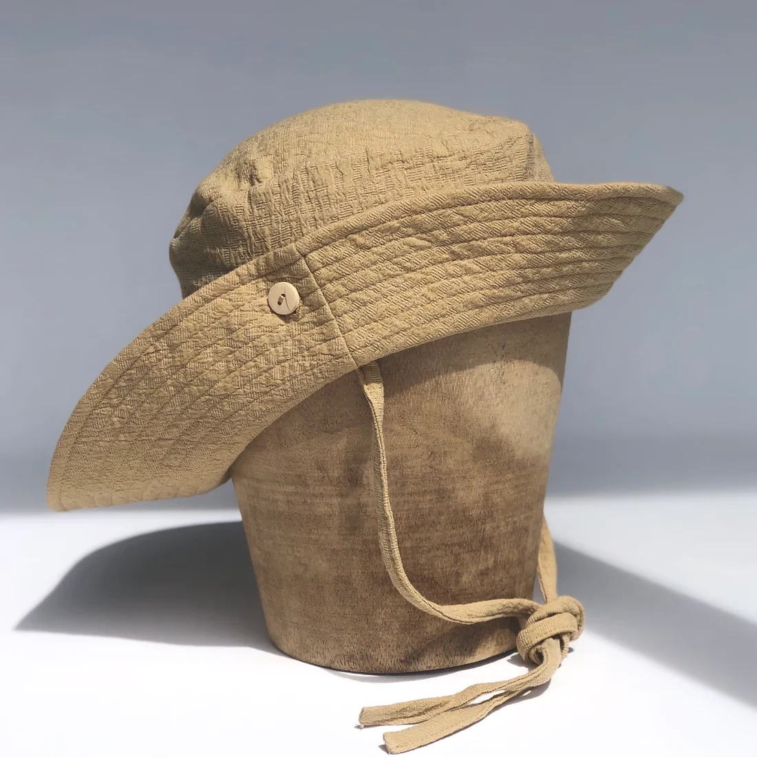 Sailor Hat - Blue, Sand, Mocha &amp; Sage, Size: L, Color: Sand