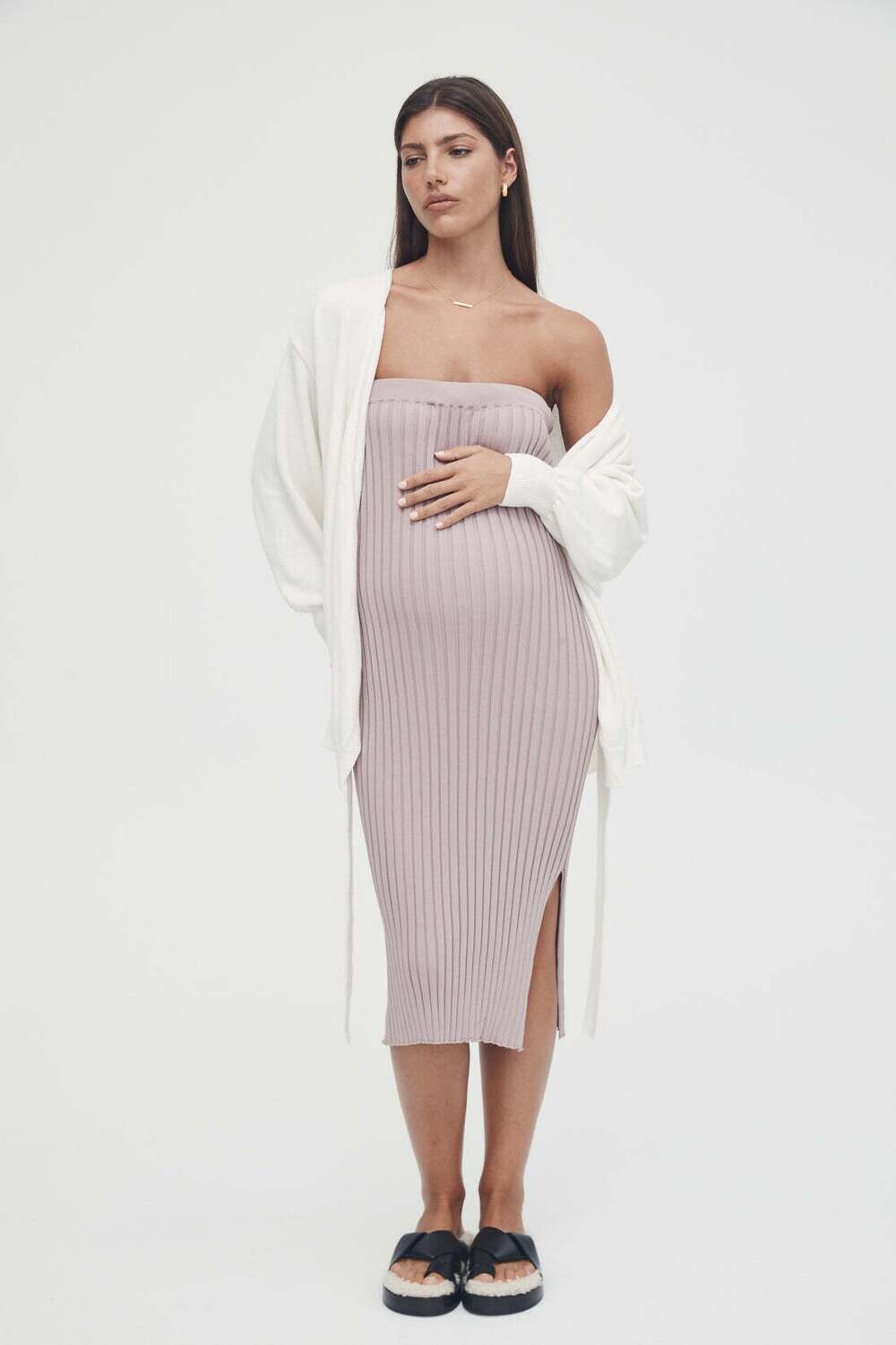 Luxe Maxi Skirt/Dress, Size: 2, Color: Mushroom Pink