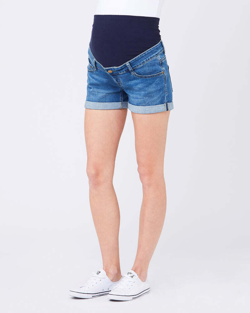 Denim Shorty Shorts, Color: Blue, Size: XS