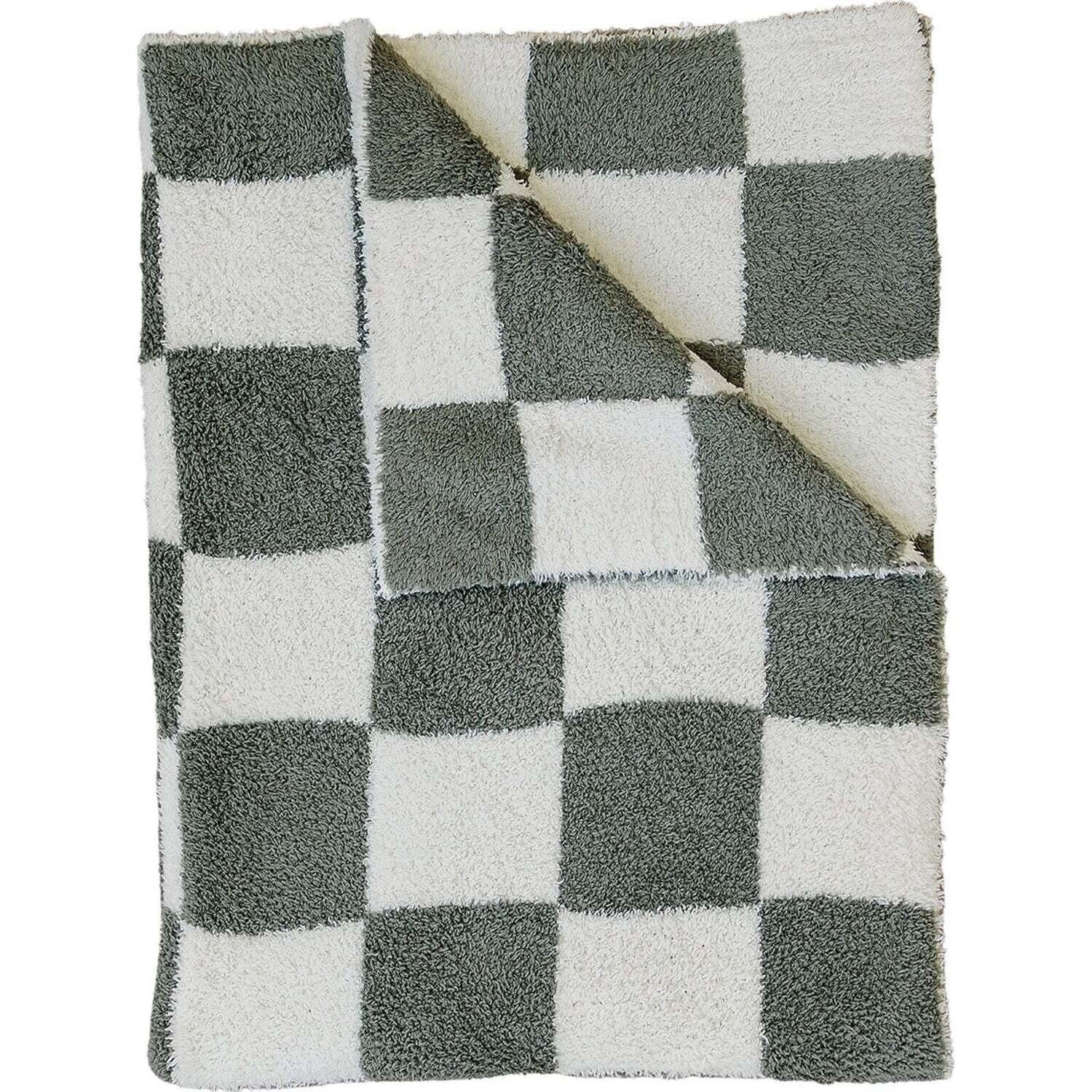 Checkered Plush Blanket - Baby