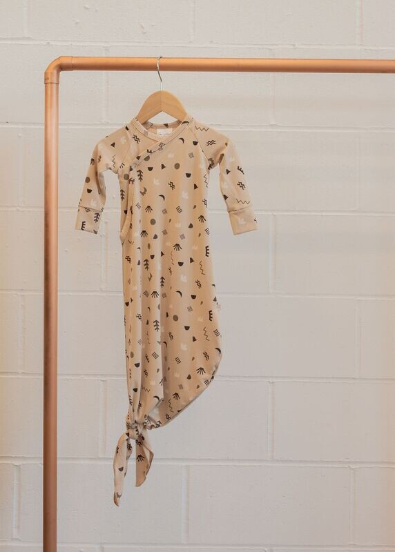 Infant Knot Gowns - Sand Elements