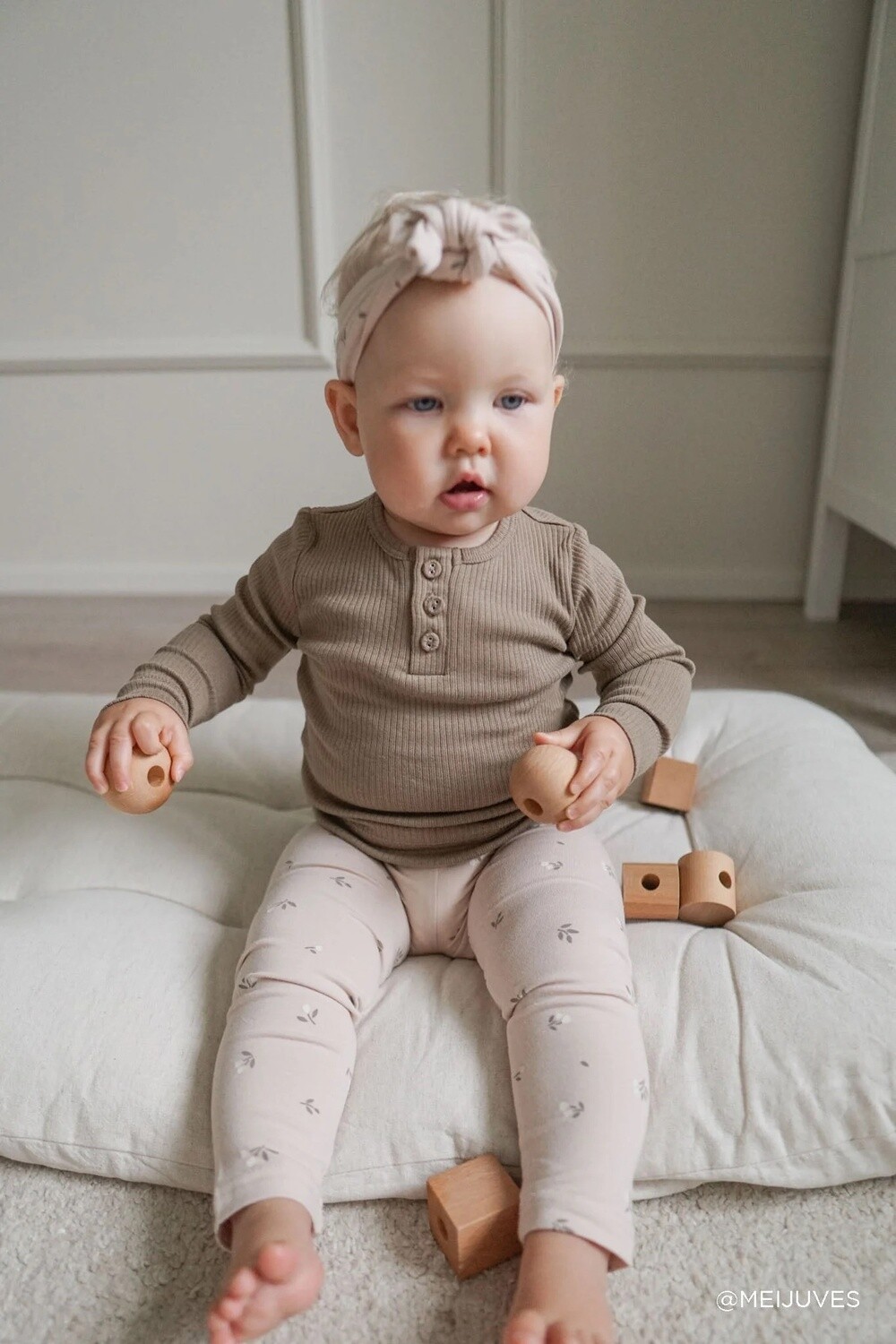 Cotton Modal Henley, Color: Pecan, Size: 6-12M