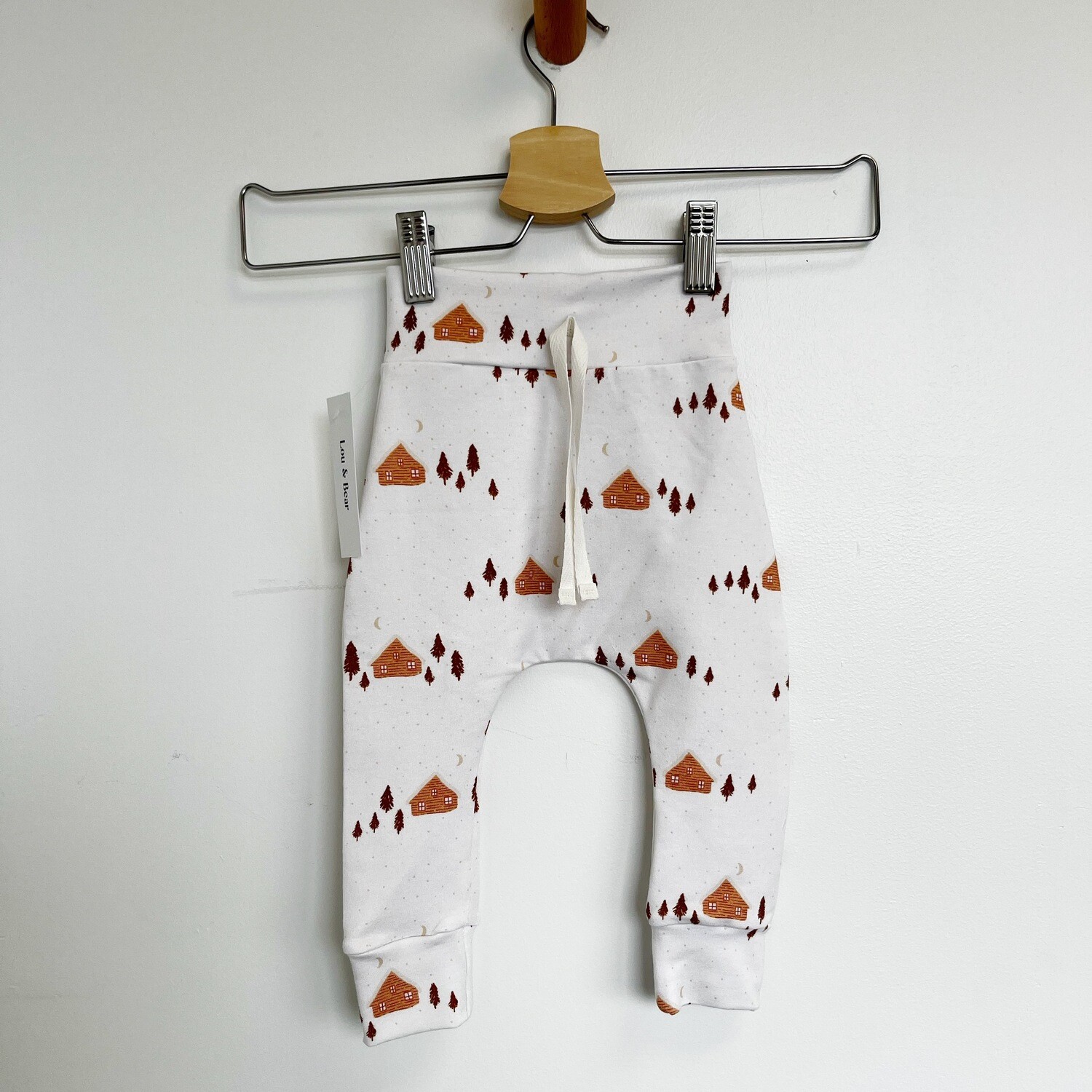 Noah Harem Pants, Color: Winter Houses, Size: 0-3M