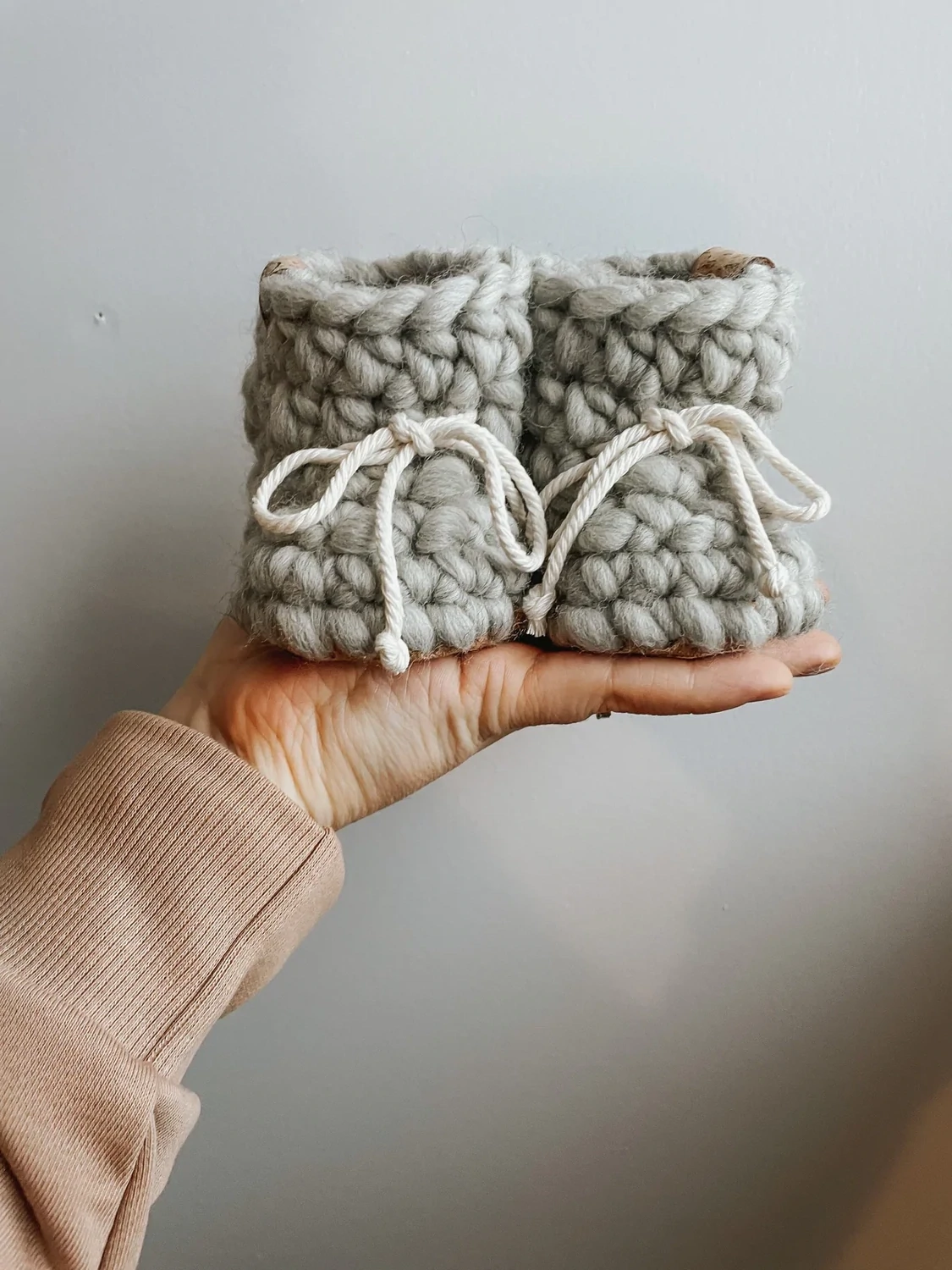 Booties - NB 0-6M, Color: Mist, Size: NB