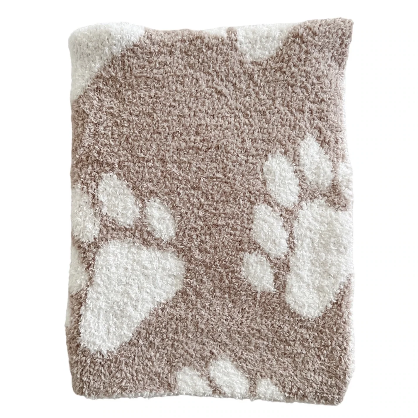 Phufy Bliss Mini Blanket, Color: Cocoa Paw, Size: 15x20&quot;