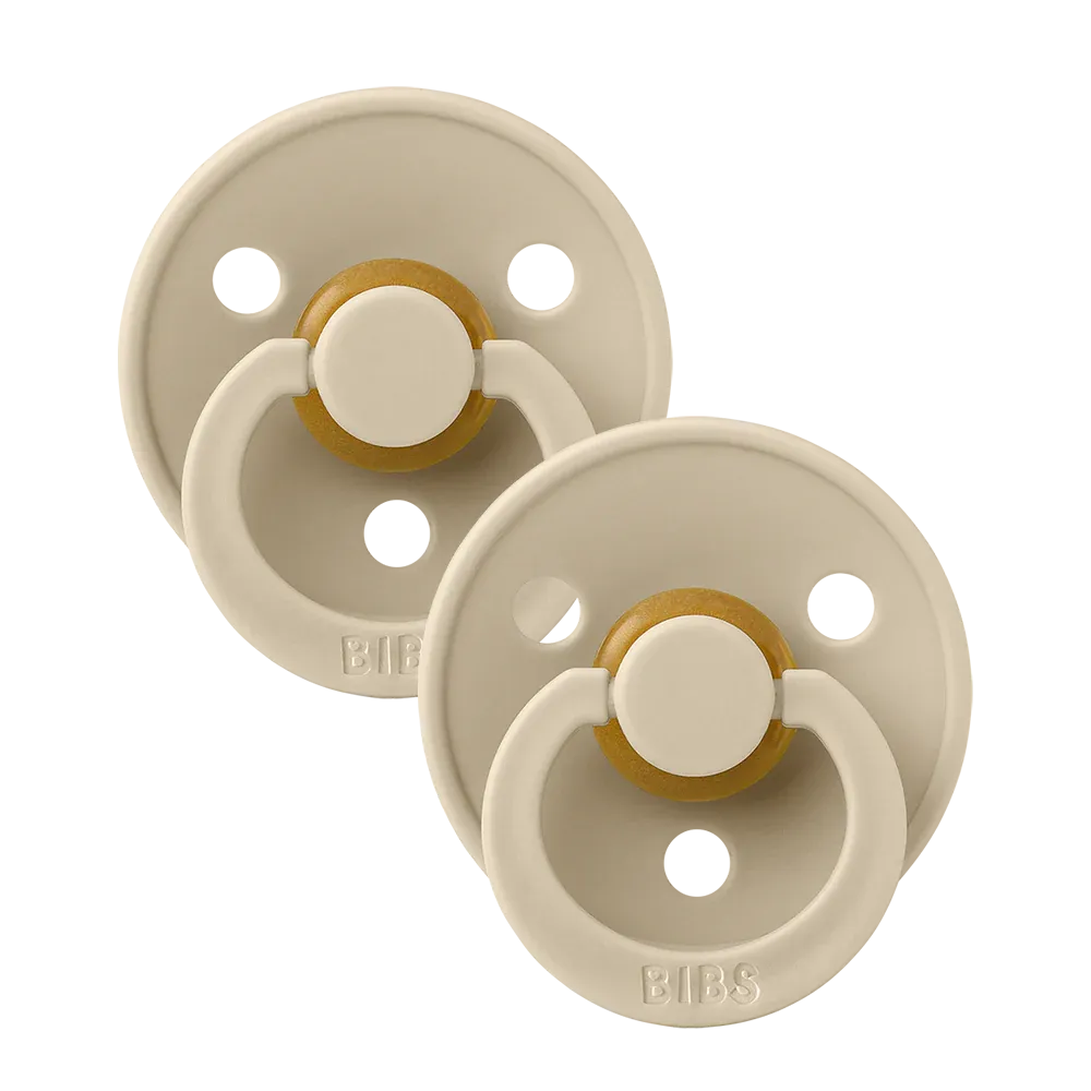 Bibs Pacifier (Round), Size: 0-6M, Color: Vanilla