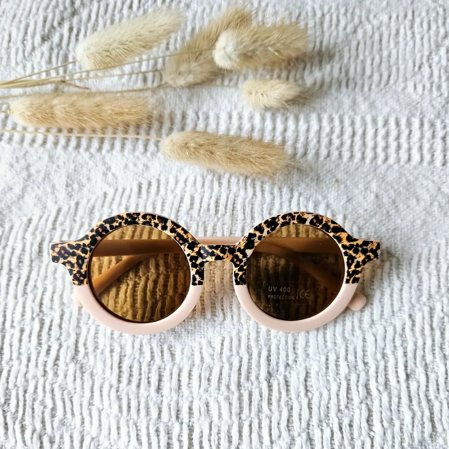 Children&#39;s Sunglasses - Round, Color: Soft Pink/Leopard, Size: O/S