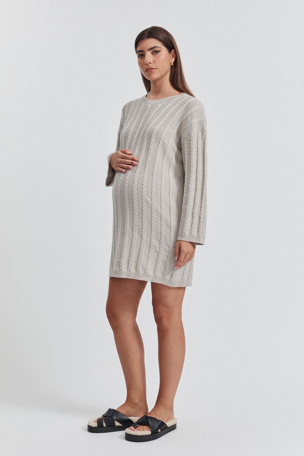 Cable Knit Sweater Dress