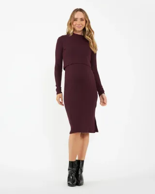 Ruby Rib Nursing Dress