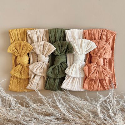 Cable Knit Headbands - Olive