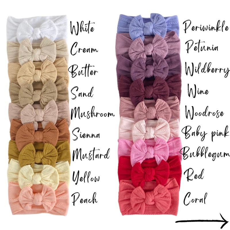 Cable Knit Headbands - Mushroom