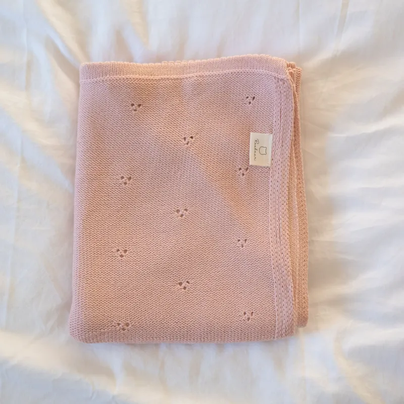 Pointelle Cotton Baby Blanket