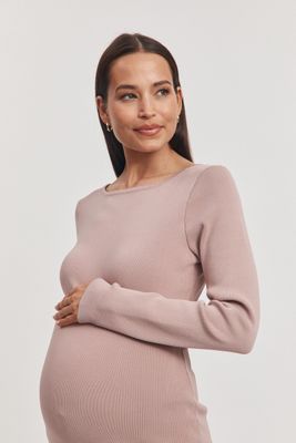 Boat Neck Crepe Dress
