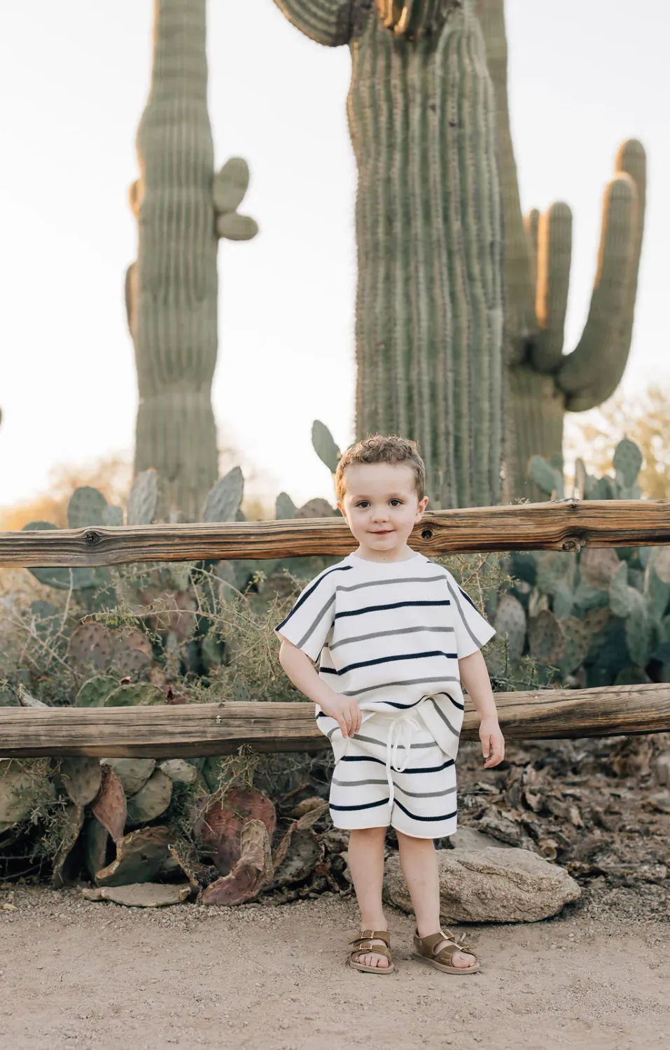 Stripe Knit Short Set
