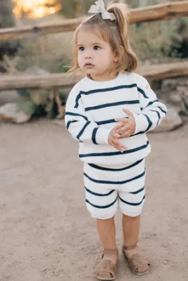 Stripe Knit Shorts