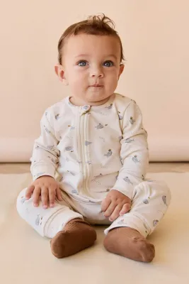 Organic Cotton Reese Zip Onepiece
