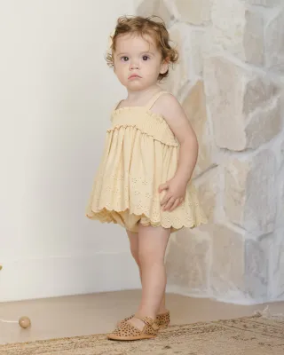 Mae Smocked Top + Bloomer Set