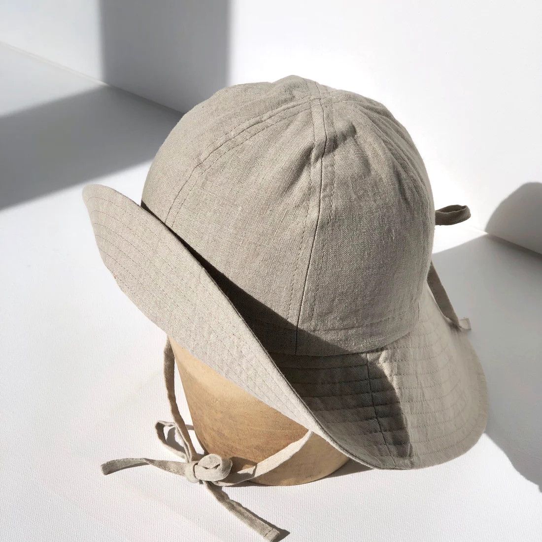 Floppy Hat - Linen, Color: Linen, Size: L (3-6Y)
