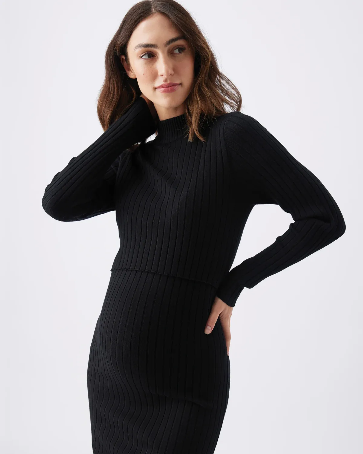 Nella Rib Nursing Dress