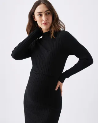 Nella Rib Nursing Dress
