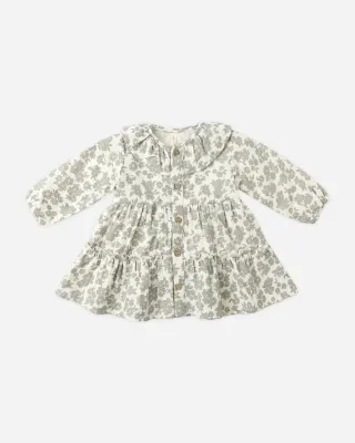 Ruffle Collar Button Dress