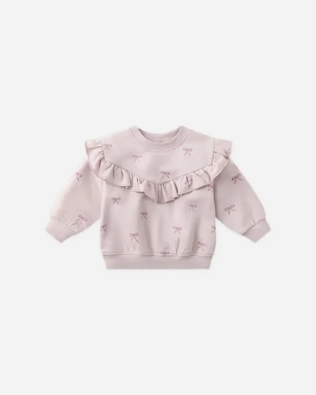 Ruffle Fleece Sweatshirt