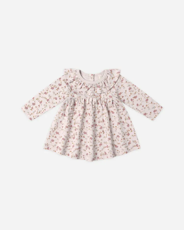 Ruffle Collar Jersey Dress