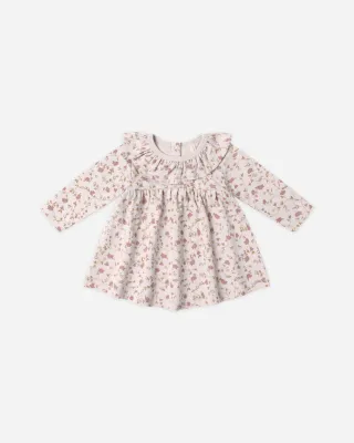 Ruffle Collar Jersey Dress