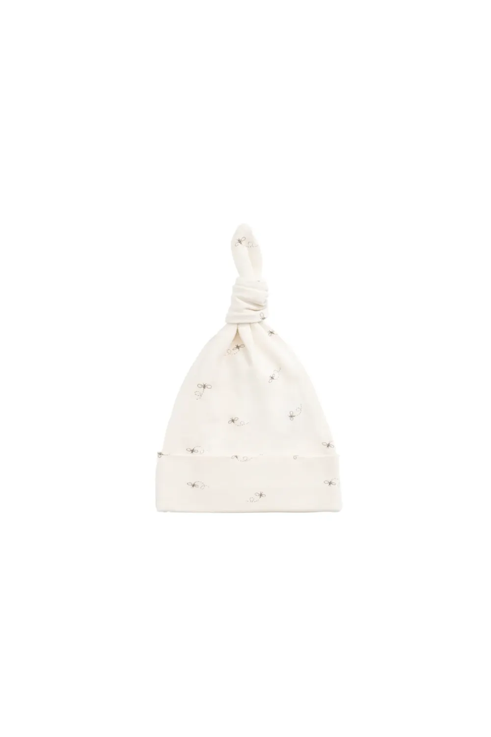 Cotton Knot Beanie, Color: Bumblebees, Size: 0-6M