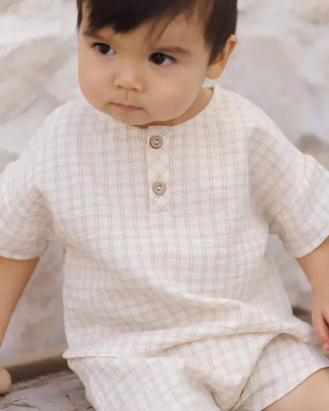 Woven Boxy Top + Short Set