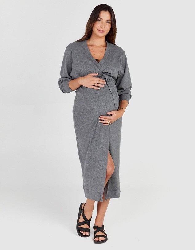Rib Wrap Dress