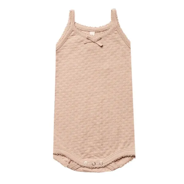 Pointelle Tank Onesie, Color: Petal, Size: 3-6M