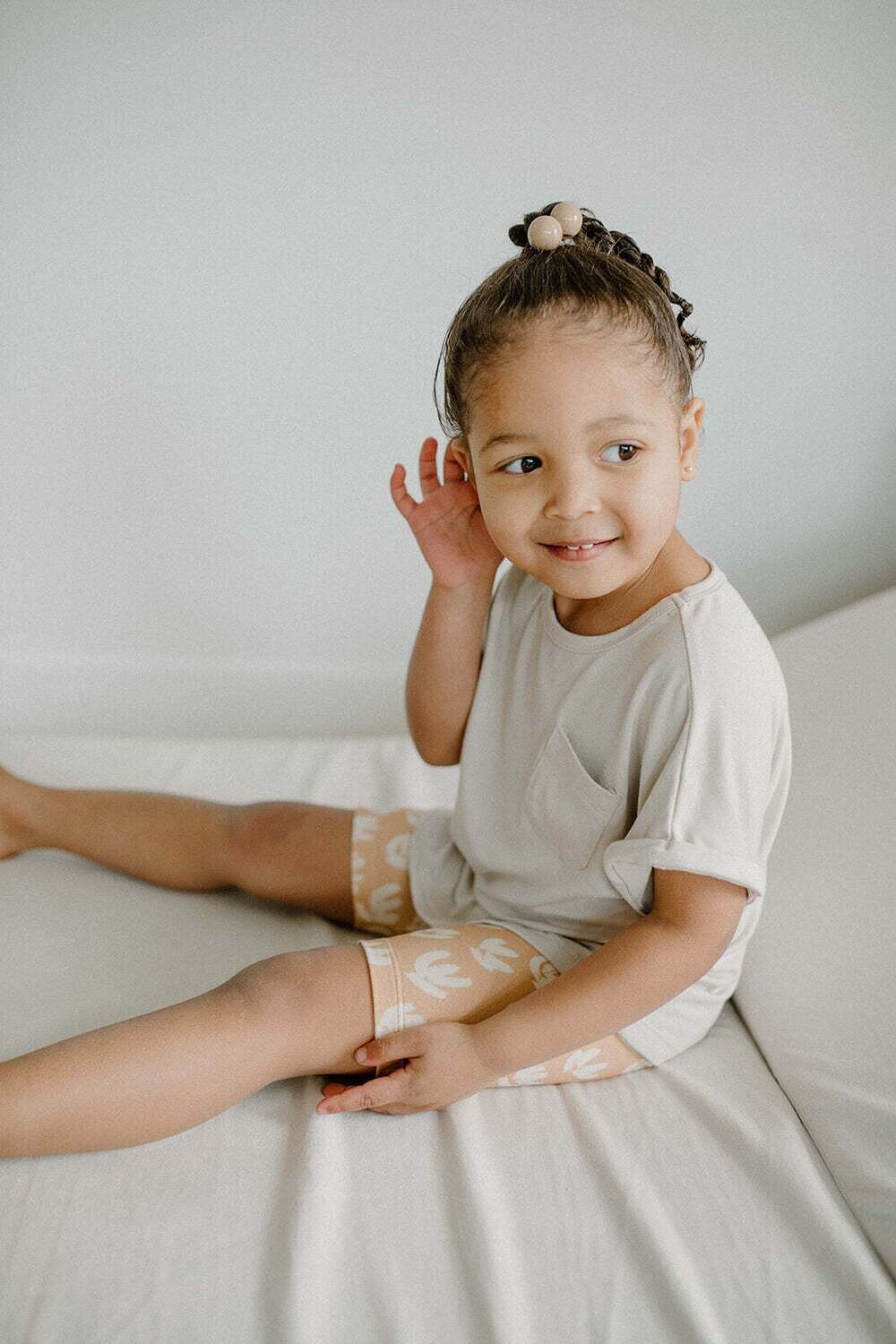 Kids Pocket T-Shirt, Color: Oat, Size: 4-5Y