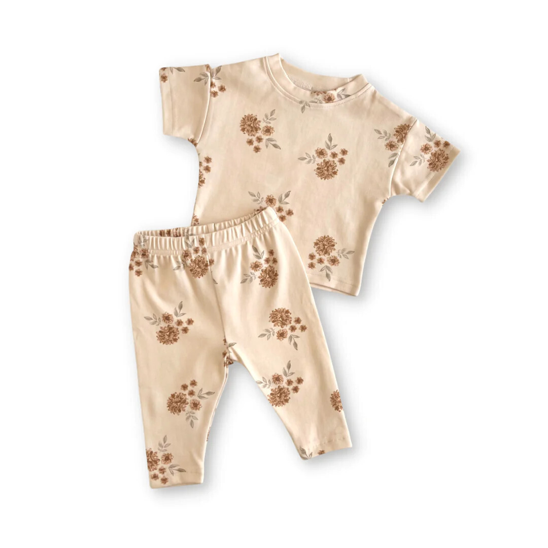 Tee + Legging Set, Color: Floral, Size: 0-3M