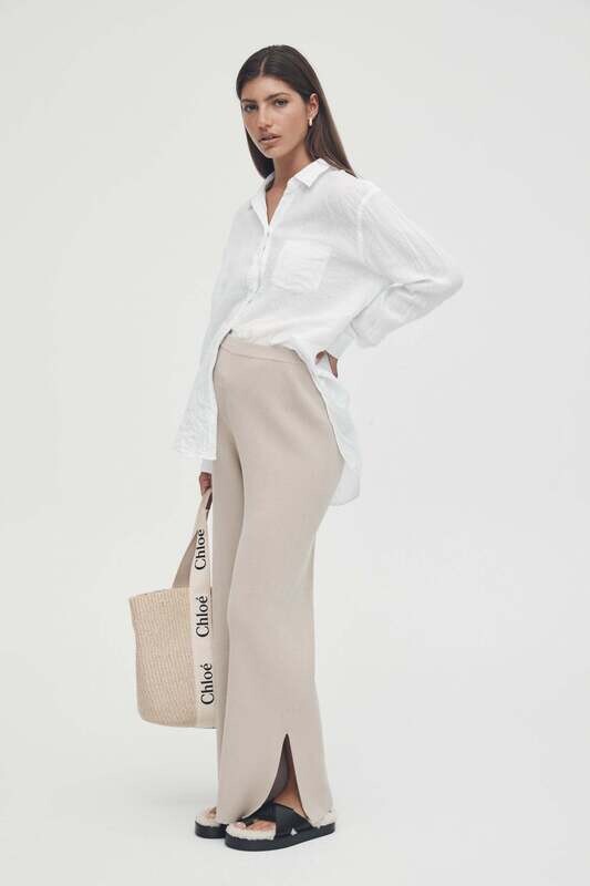 Knit Split Hem Pant