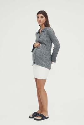 Rib Knit Polo Top
