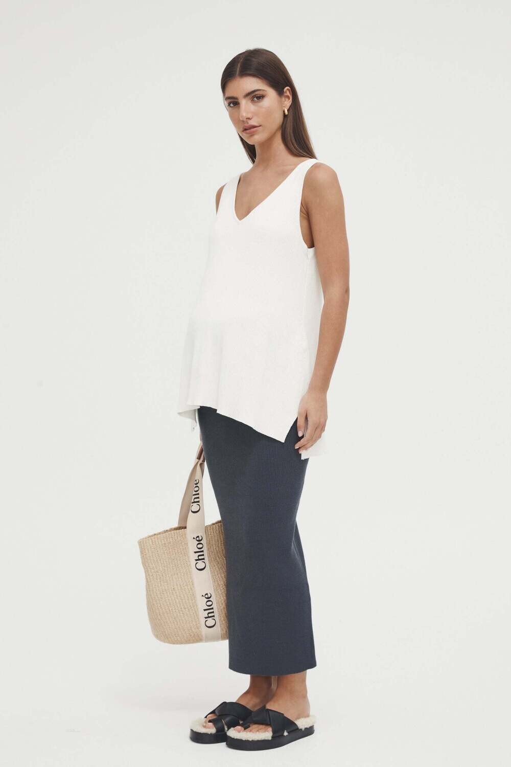 Nevaro Knit Maxi Skirt