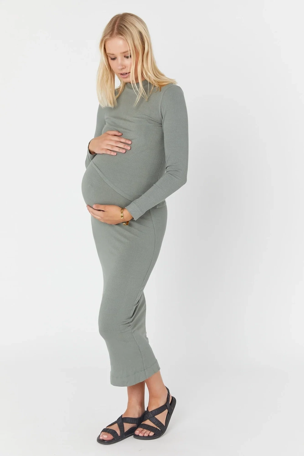 Elke Rib Nursing Dress